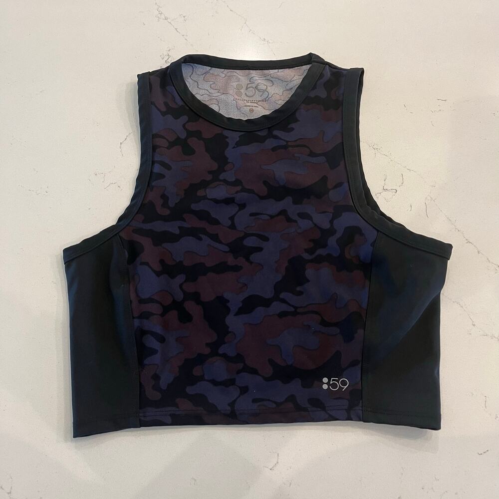 Splits59 Camo Crop Tank Top Workout‎ Top Size XS